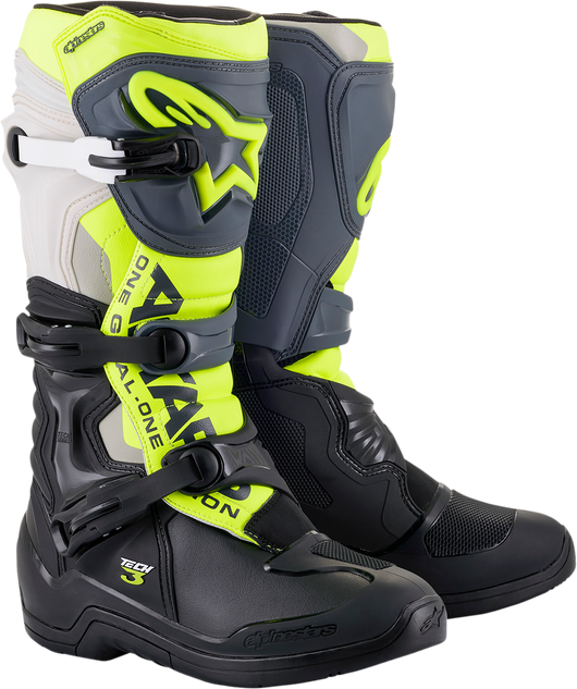 Alpinestars - Tech 3 Boots - Black/Gray/Yellow Fluorescent