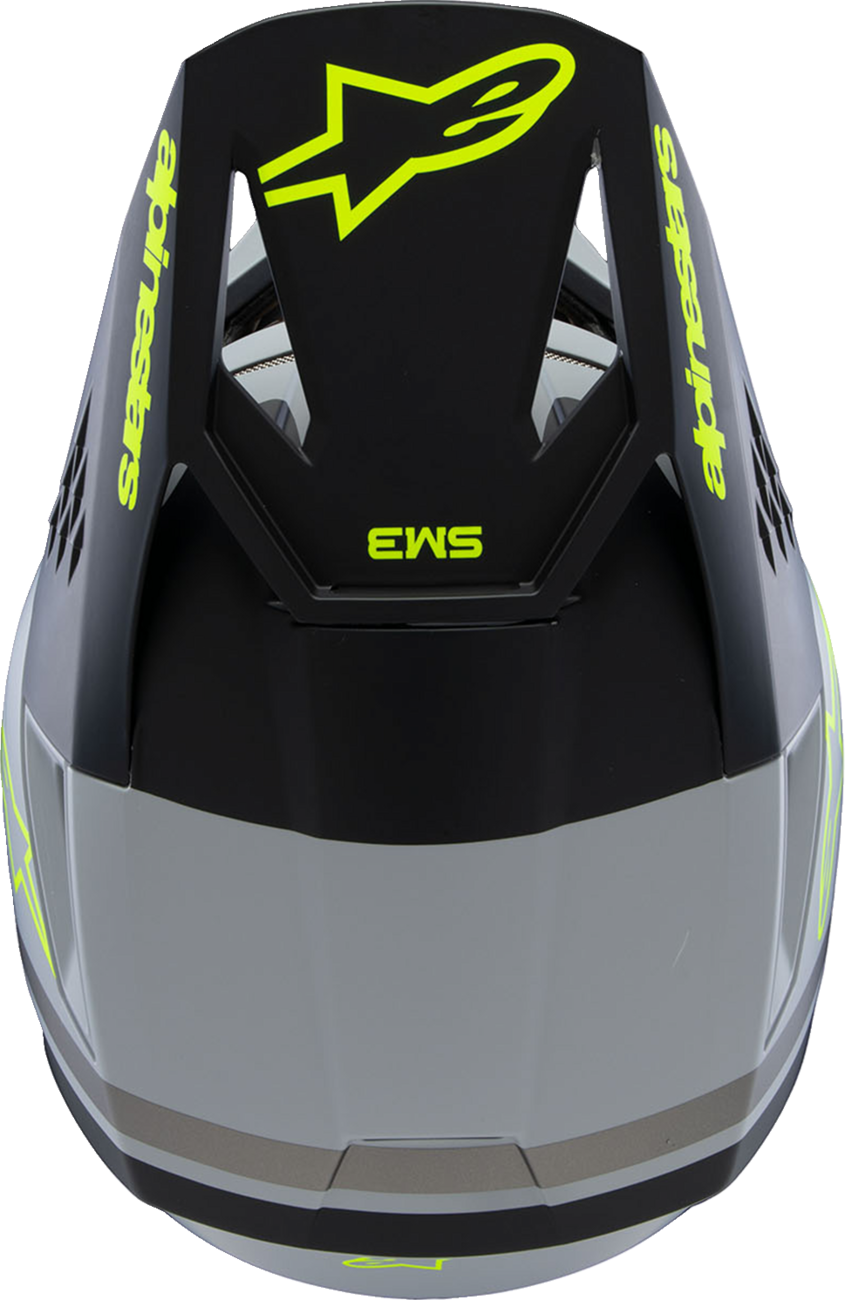 Alpinestars - Youth SM3 Helmet - Radium - Matte Gray/Black/Yellow Fluo