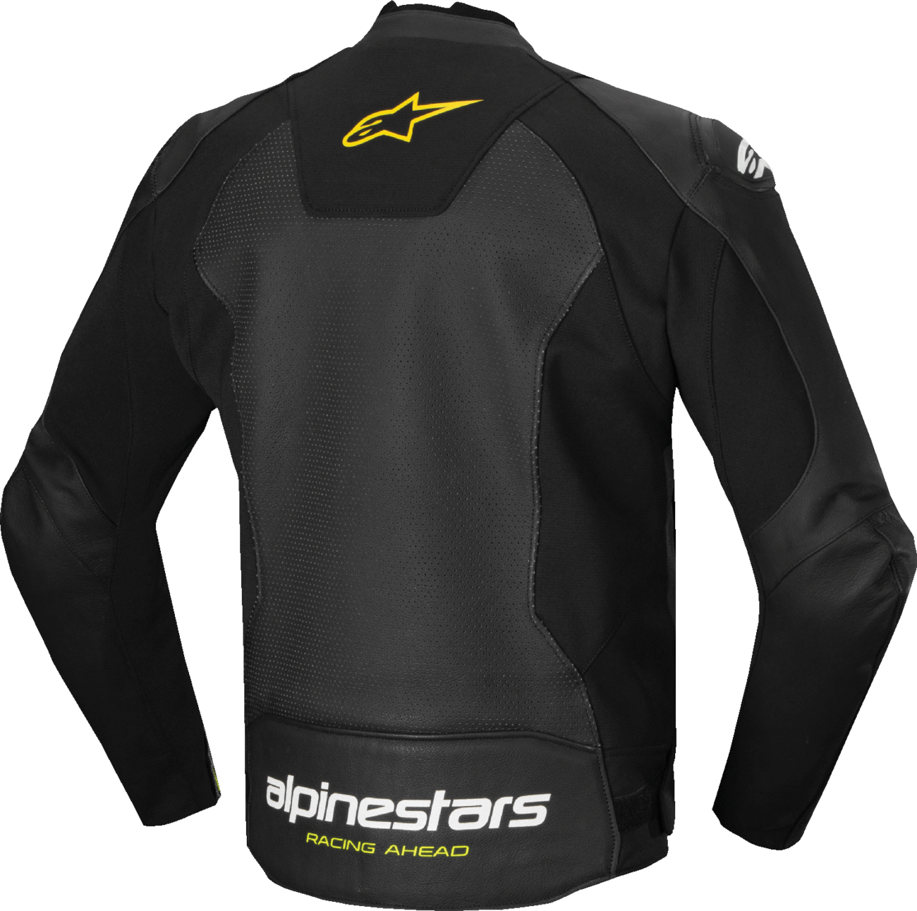 Alpinestars - Faster v3 Airflow Leather Jacket - Black/White/Yellow Fluo