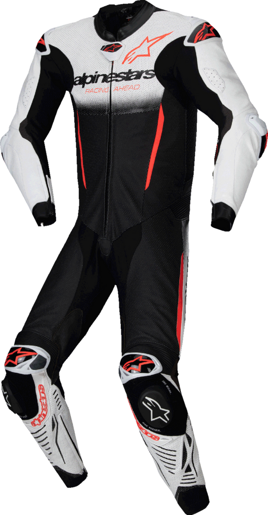 Alpinestars - GP-R7 1-PC Leather Suit - White/Black/Red Fluo