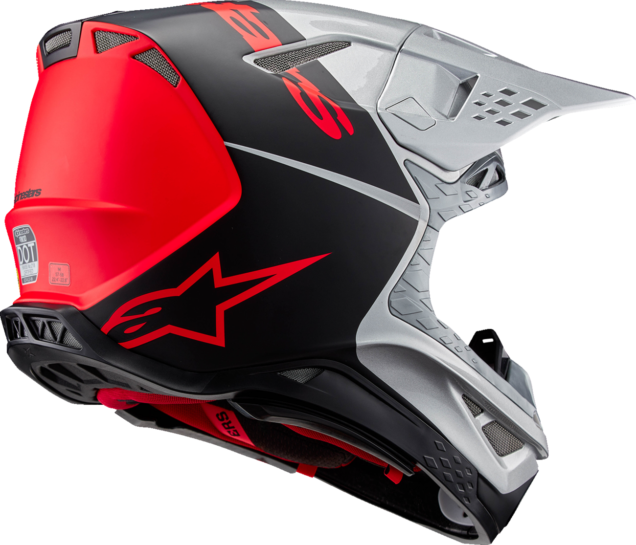 Alpinestars - Supertech M10 Helmet - Flood - MIPS® - Gloss Silver/Black/Orange Fluo
