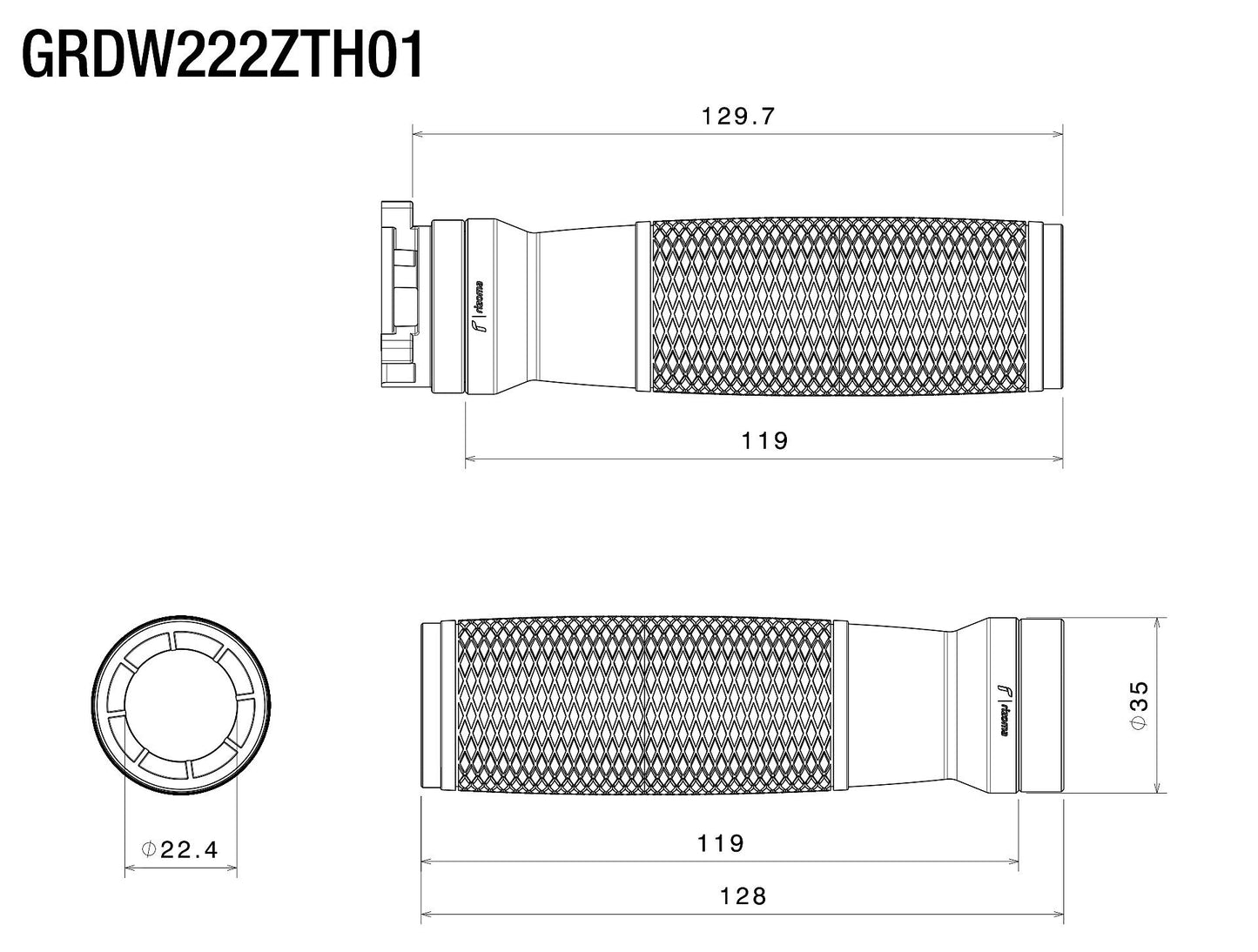 GRDW222ZTH01 - RIZOMA - URLO Ride By Wire Grips