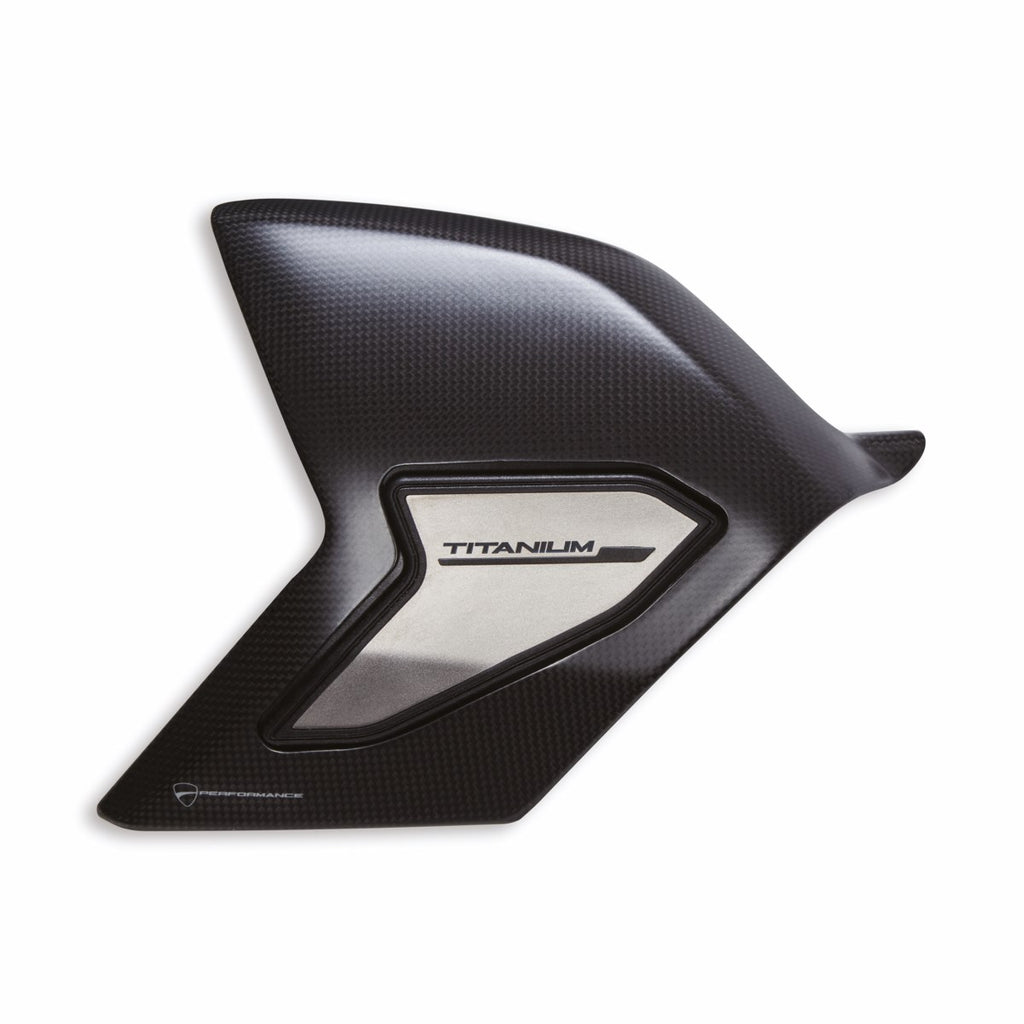 96989991C - Carbon and titanium swing arm cover for Panigale V4 