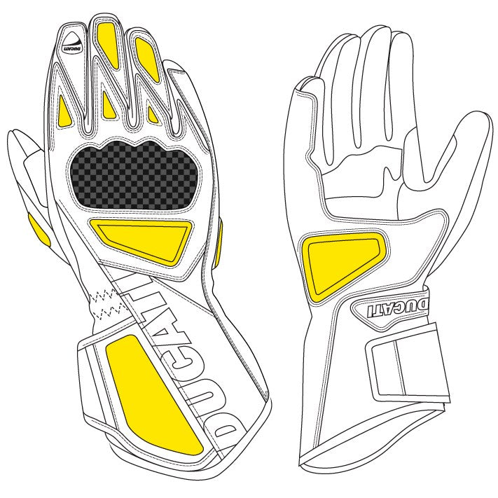 98107708 - Ducati Performance C3 Leather gloves - Red