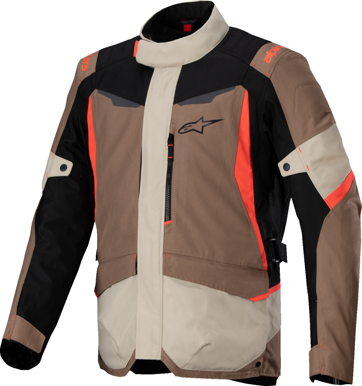 Alpinestars - ST-1 WP Jacket - Dark Khaki/Sand/Black/Red Fluo