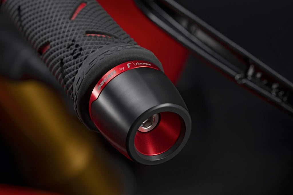 thumbnail image 2 of Motorcycle Handlebar Grips 7/8" Motorcycle Bar End Caps - Carbon Fiber Look Aluminum Grips (Orange) Handlebar End Plugs 2 of 13