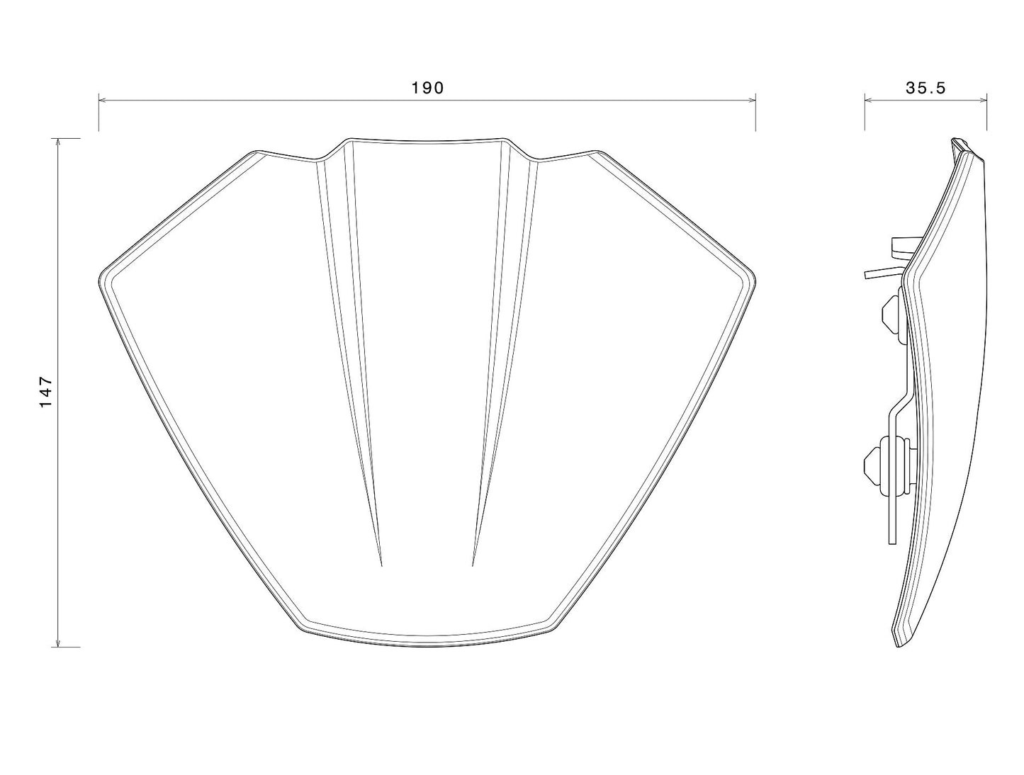 ZDM166 - RIZOMA - Billet Aluminum Headlight Fairing - Diavel