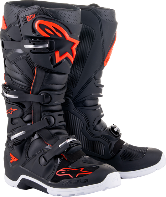 Alpinestars - Tech 7 Enduro Boots - Black/Red Fluorescent