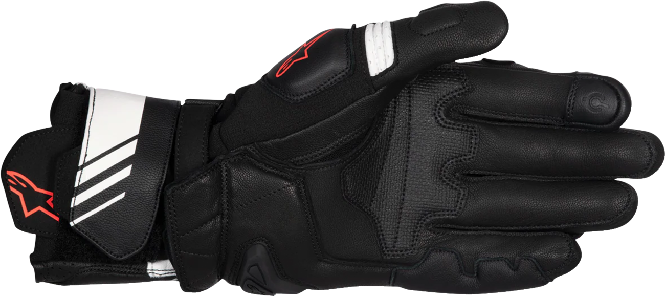 Alpinestars - GP Plus R V3 Leather Gloves - Black/White/Fluo Red