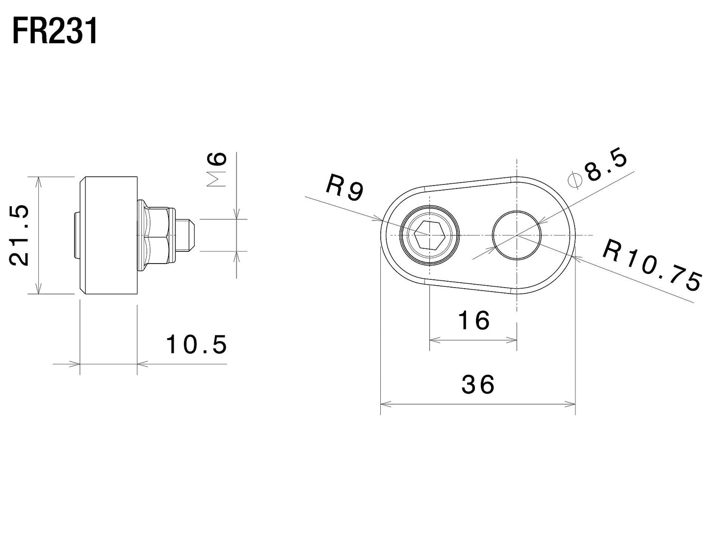 FR231 - RIZOMA - Mounting Kit For Front Turn Signals