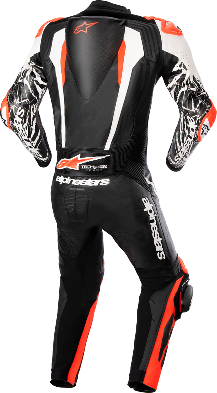 Alpinestars - Racing Absolute v2 1-Piece Leather Suit - Black/White/Red Fluo