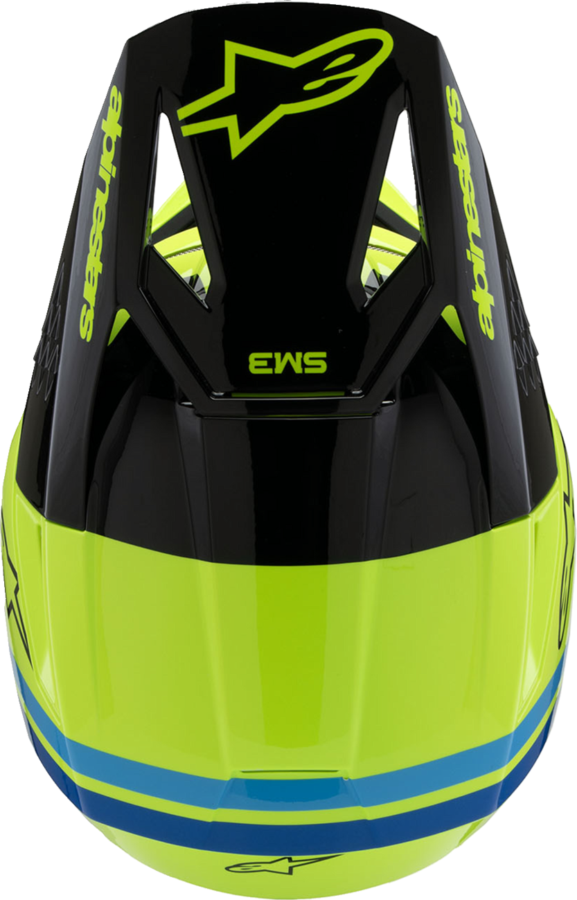 Alpinestars - Youth SM3 Helmet - Radium - Gloss Yellow Fluo/Black/Blue