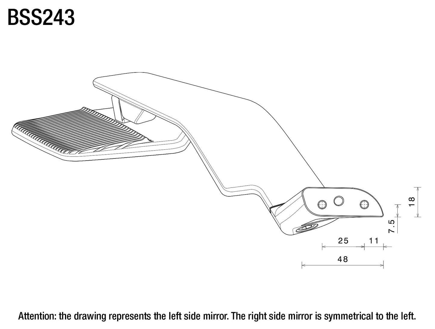 BSS243 - RIZOMA - STEALTH MAX mirrors for Supersport (pair)