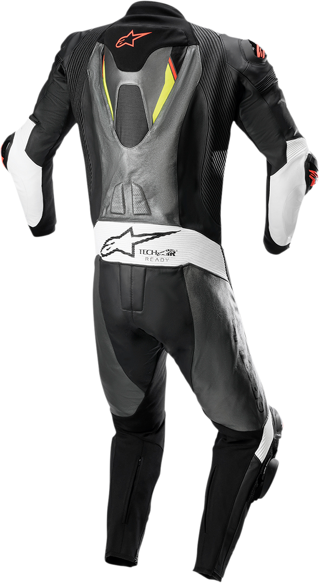 Alpinestars - Missile Ignition v2 1-Piece Leather Suit - Metallic Gray/Black/Yellow/Red Fluo