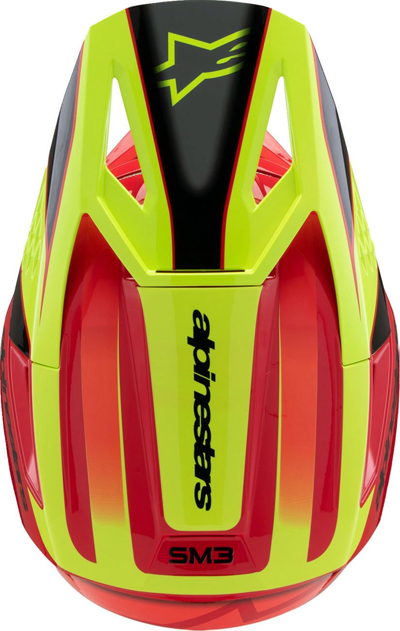 Alpinestars - Youth SM3 Helmet - Fray - Gloss Red/Yellow Fluo/Black