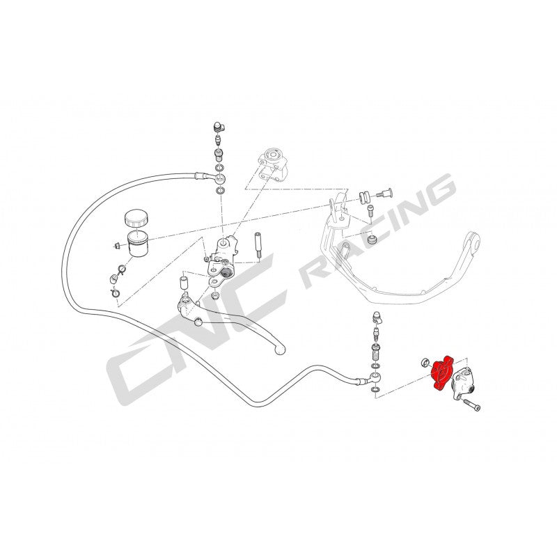 AFA05 - CNC Racing Billet Clutch Slave Mounting Plate for Ducati Hypermotard 698 Mono