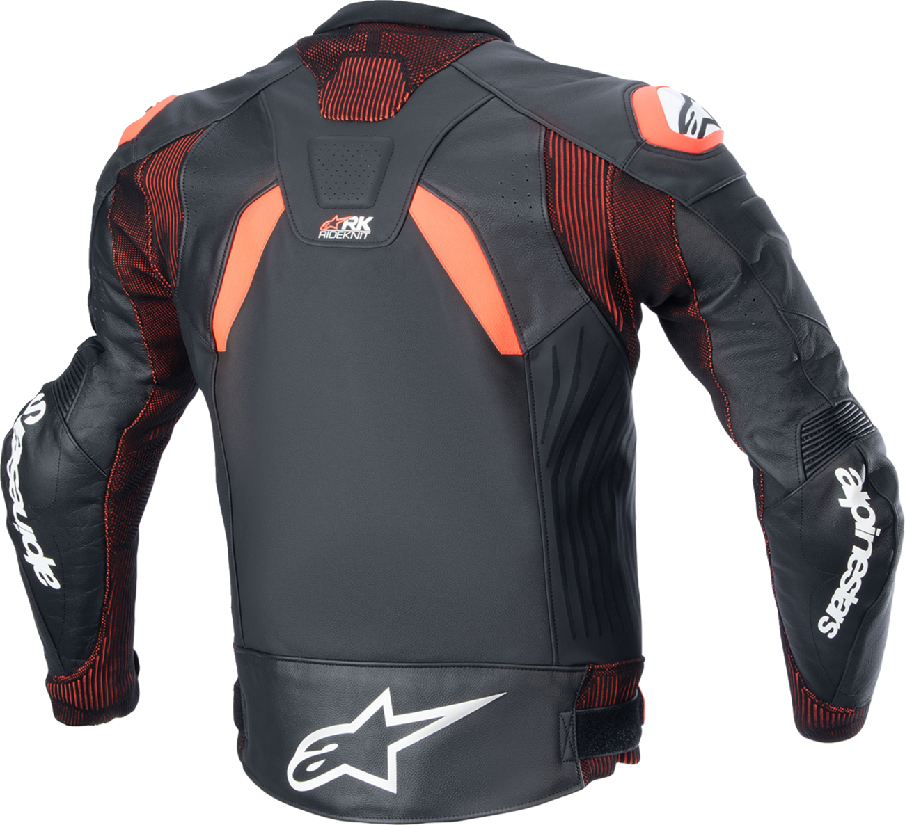 Alpinestars - GP Plus R v4 Rideknit® Leather Jacket - Black/Red Fluo/White