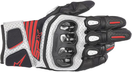 Alpinestars - SPX AC V2 Gloves - Black/White/Fluo Red