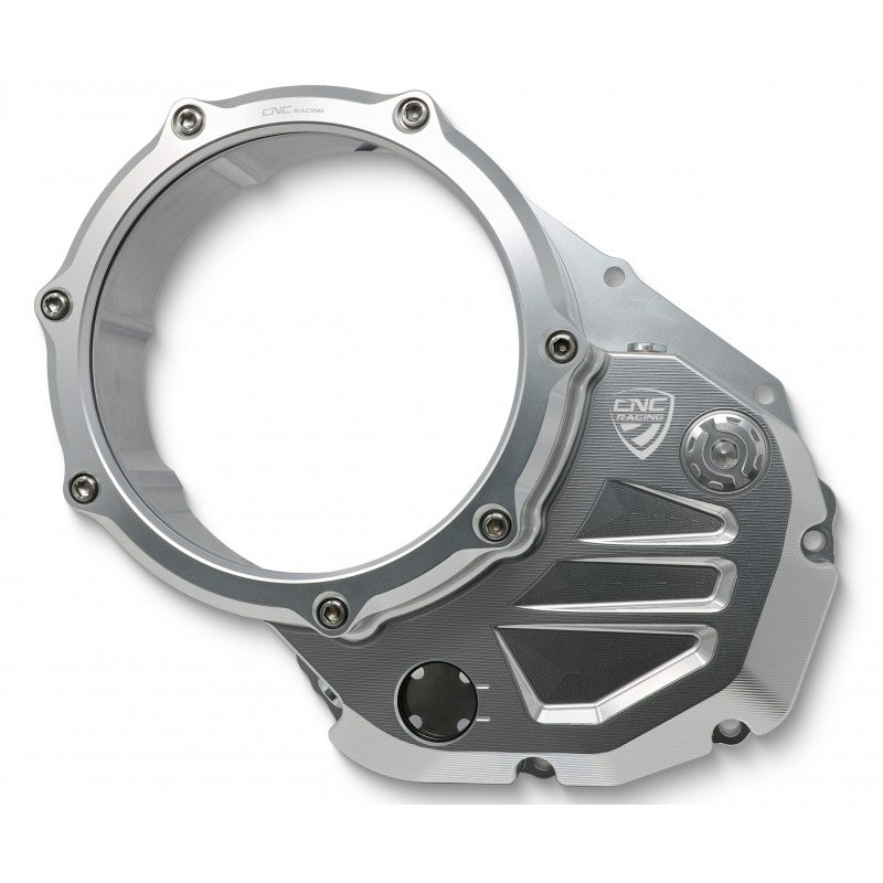 CA503 - CNC Racing Clear Wet Clutch Cover for the Ducati Hypermotard 821 (2015) / 939 / 950, Multistrada 950, Supersport /S, Monster 821, Scrambler 1100