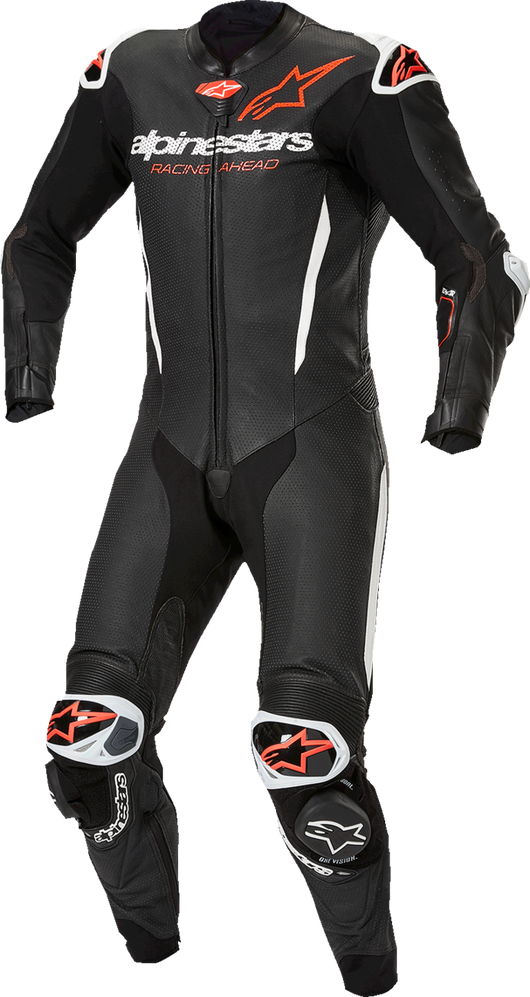 Alpinestars - GP-R7 1-PC Leather Suit - Black/White/Red Fluo