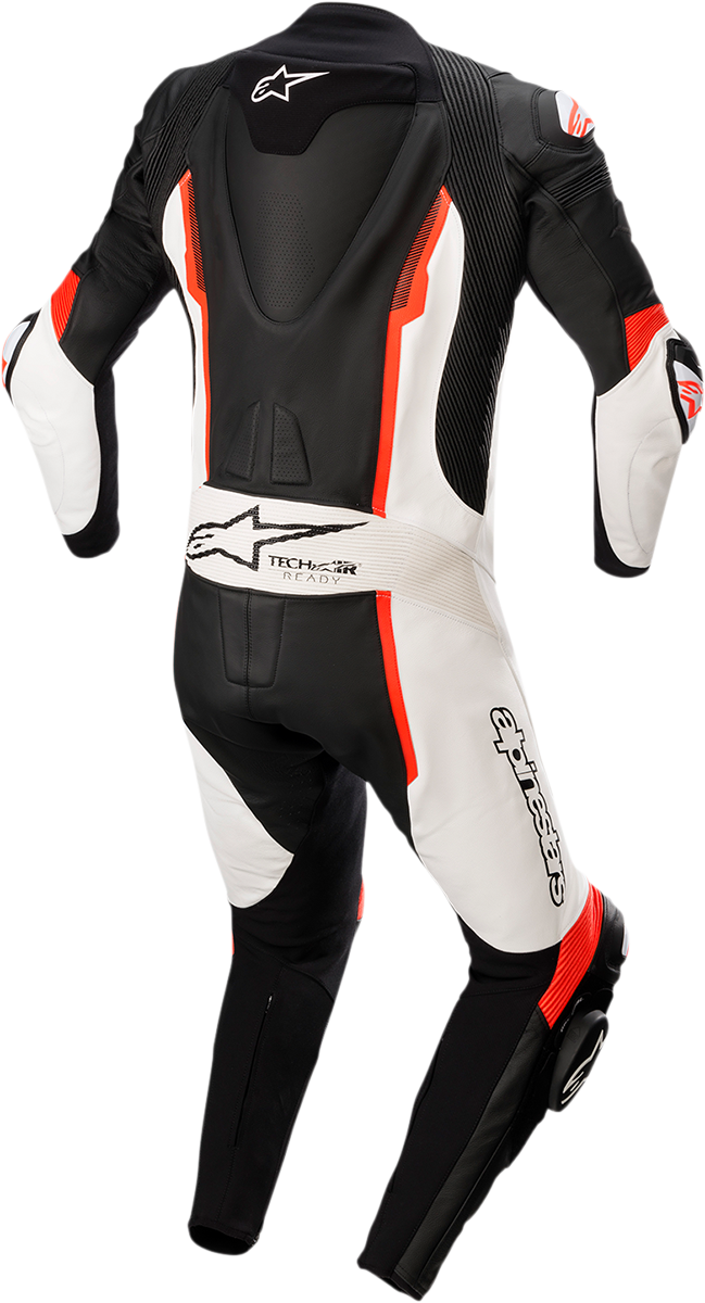 Alpinestars - Missile v2 - 1-Piece Leather Suit - Black/White/Red Fluo