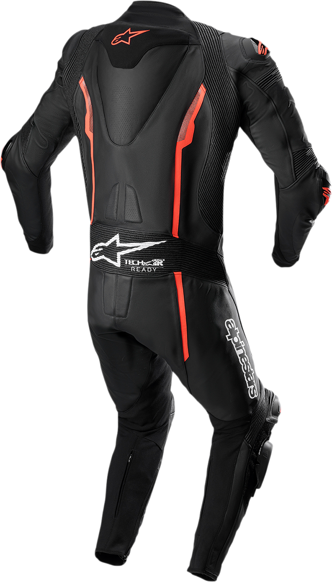 Alpinestars - Missile v2 1-Piece Leather Suit - Black/Red Fluo