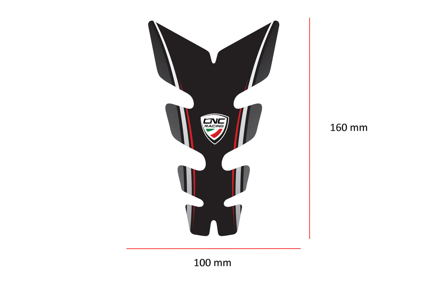 FP003B - CNC Racing Type 3 Fuel Tank Pad / Protector (160mm x 100mm)