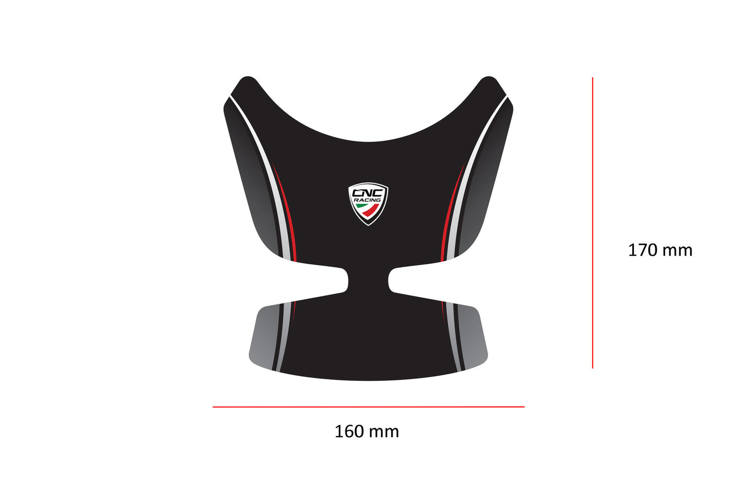 FP009B - CNC Racing Type 9 Fuel Tank Pad / Protector (170mm x 160mm)