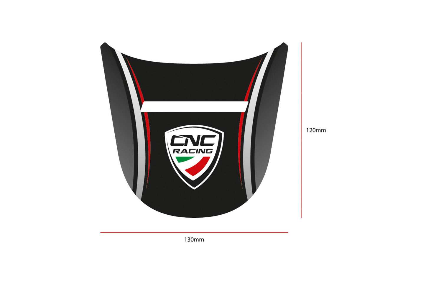 FP010B - CNC Racing Type 10 Fuel Tank Pad / Protector (120mm x 130mm)