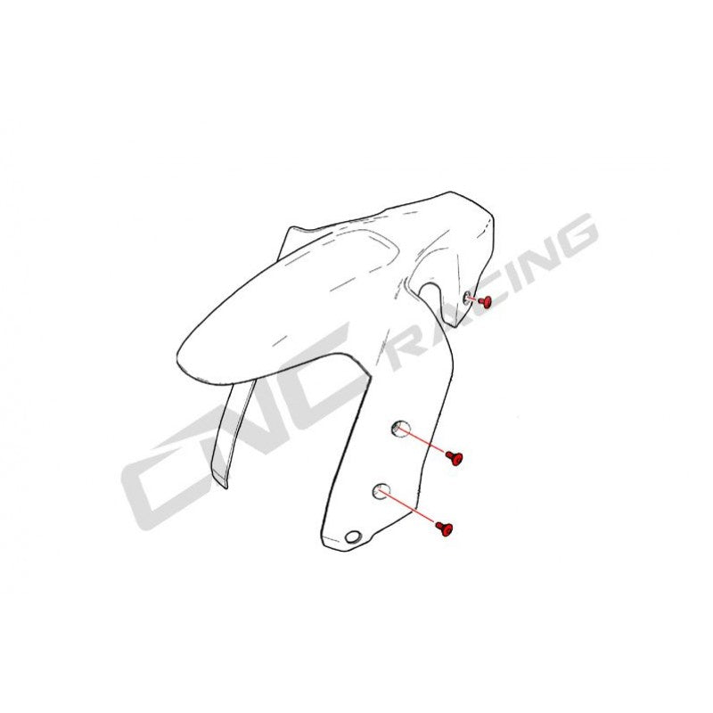 KV416 - CNC Racing Front Fender Bolt Kit For Ducati 2016+ Multistrada 1200 Enduro / 950 (6)