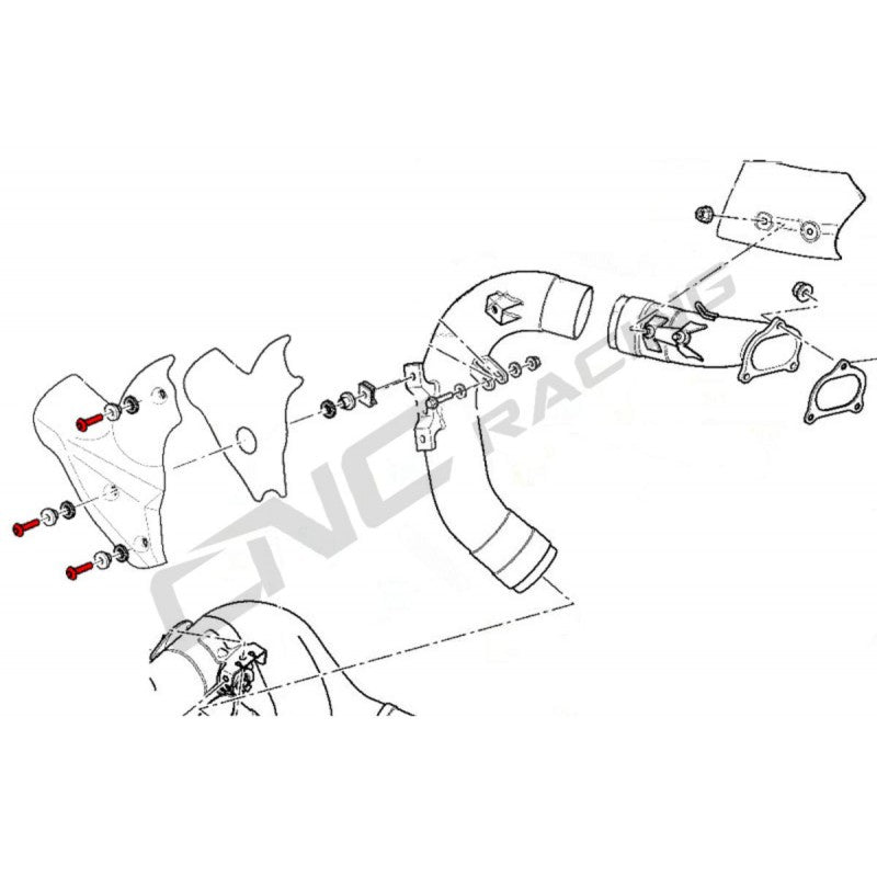 KV323 - CNC Racing Exhaust Guard Screw Kit For Ducati Streetfighter 848/1098 and Diavel and Rear Fender for Kawasaki ZX-10R (11-17)