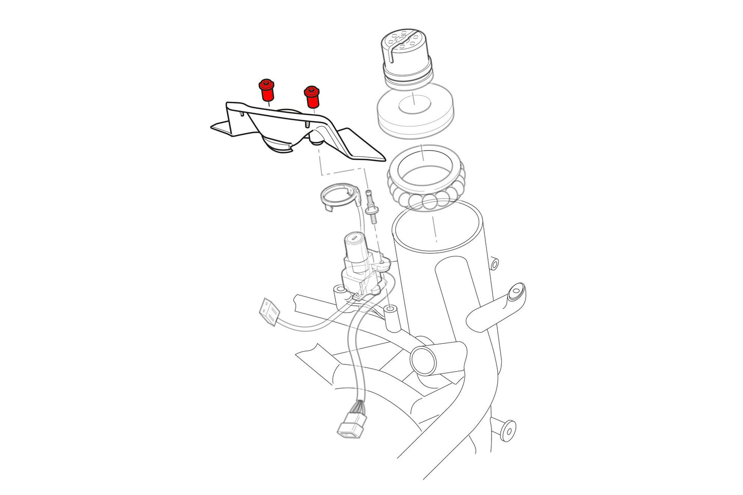 KV339 - CNC Racing Screws for Key Guard (pair) For Ducati