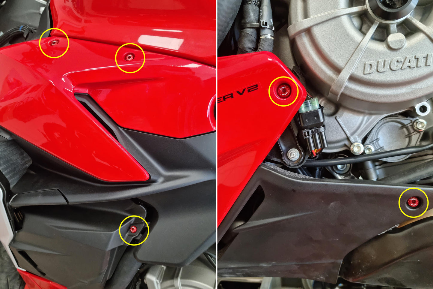 KV477 - CNC Racing Side Fairing Bolt Kit for the Ducati Streetfighter V2