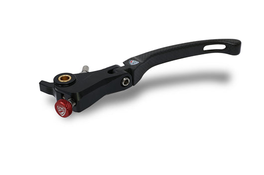 LCR12 - CNC Racing Carbon Fiber / Billet RACE Folding Adjustable Clutch Lever for Aprilia, Ducati, and MV Agusta F4 RR/RC - 190mm