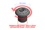 MRA14 - CNC Racing - Billet Mirror Blanking Plug - M8 LH Thread