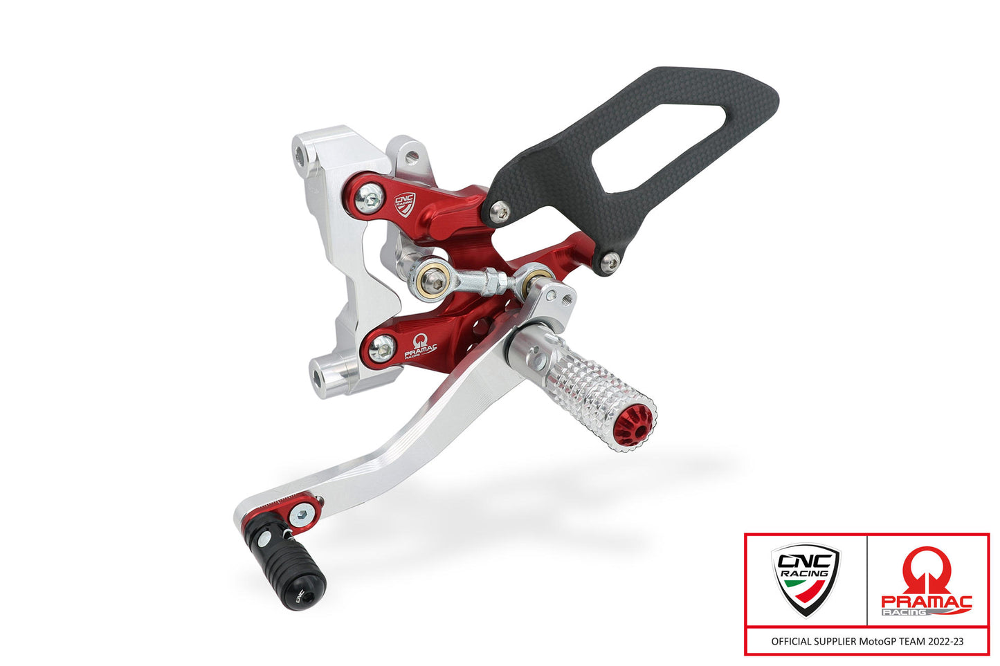 PE411BPR - CNC Racing PRAMAC RACING LIMITED EDITION RPS Adjustable Rearset for the Ducati Streetfighter V2