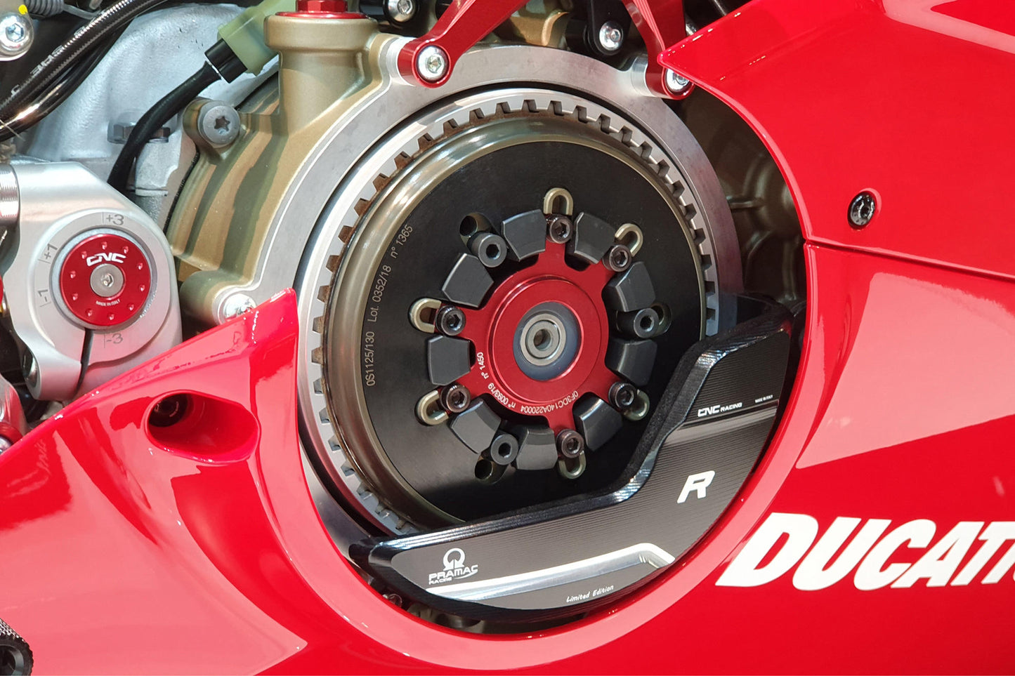 PR314BPR - CNC Racing PRAMAC RACING LIMITED EDITION Billet Clutch Protector for the Ducati Panigale V4 R