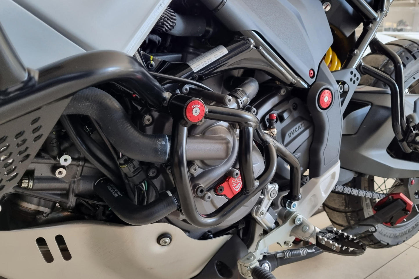 PR902B - CNC Racing Water Pump Crash Bar Engine Protector for the Ducati DesertX