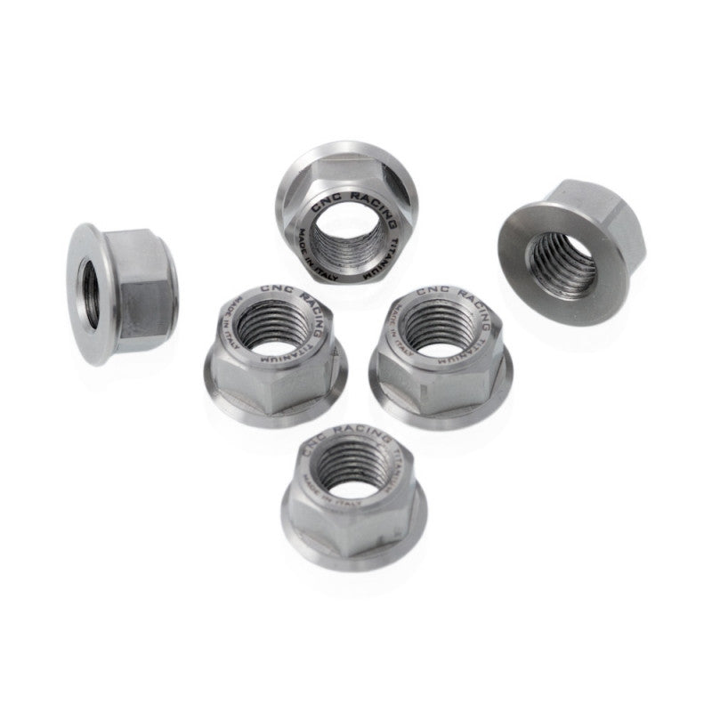 DA384X - CNC Racing Titanium Flange Nuts or Sprocket Nuts for Ducati's (set of 6) M10x1.0