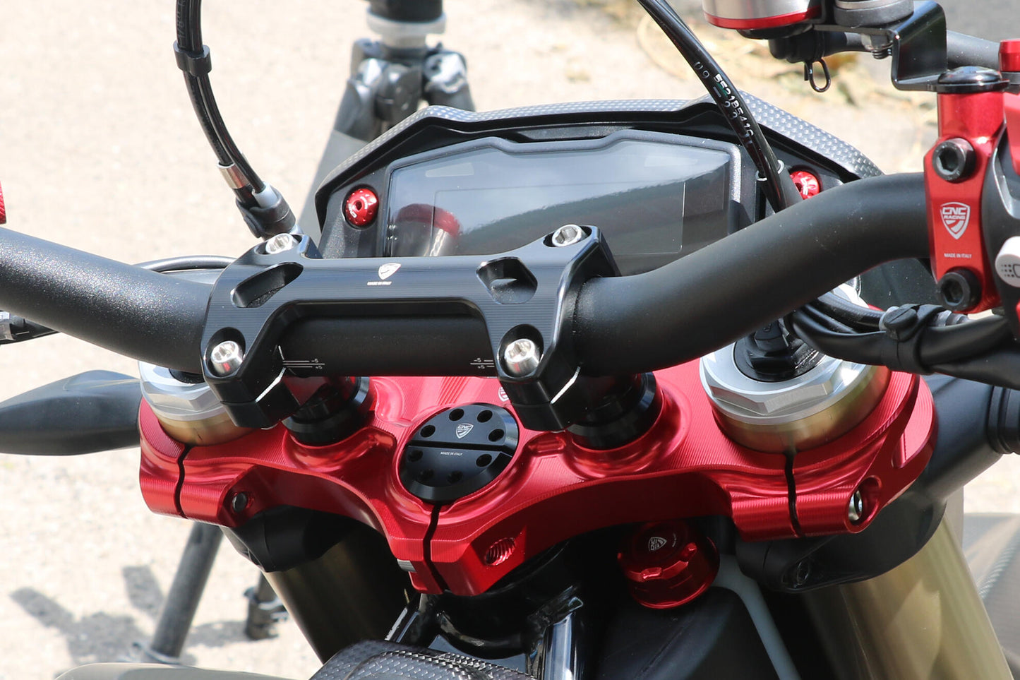 RM263 - CNC Racing Handlebar Lower Clamps for the Ducati Hypermotard 698 Mono