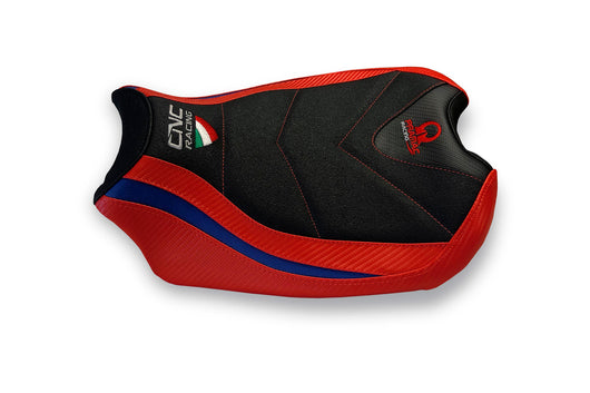 SLD01PR - CNC Racing PRAMAC RACING LIMITED EDITION Rider Seat Cover for the Ducati Panigale V4 / S / R / Speciale