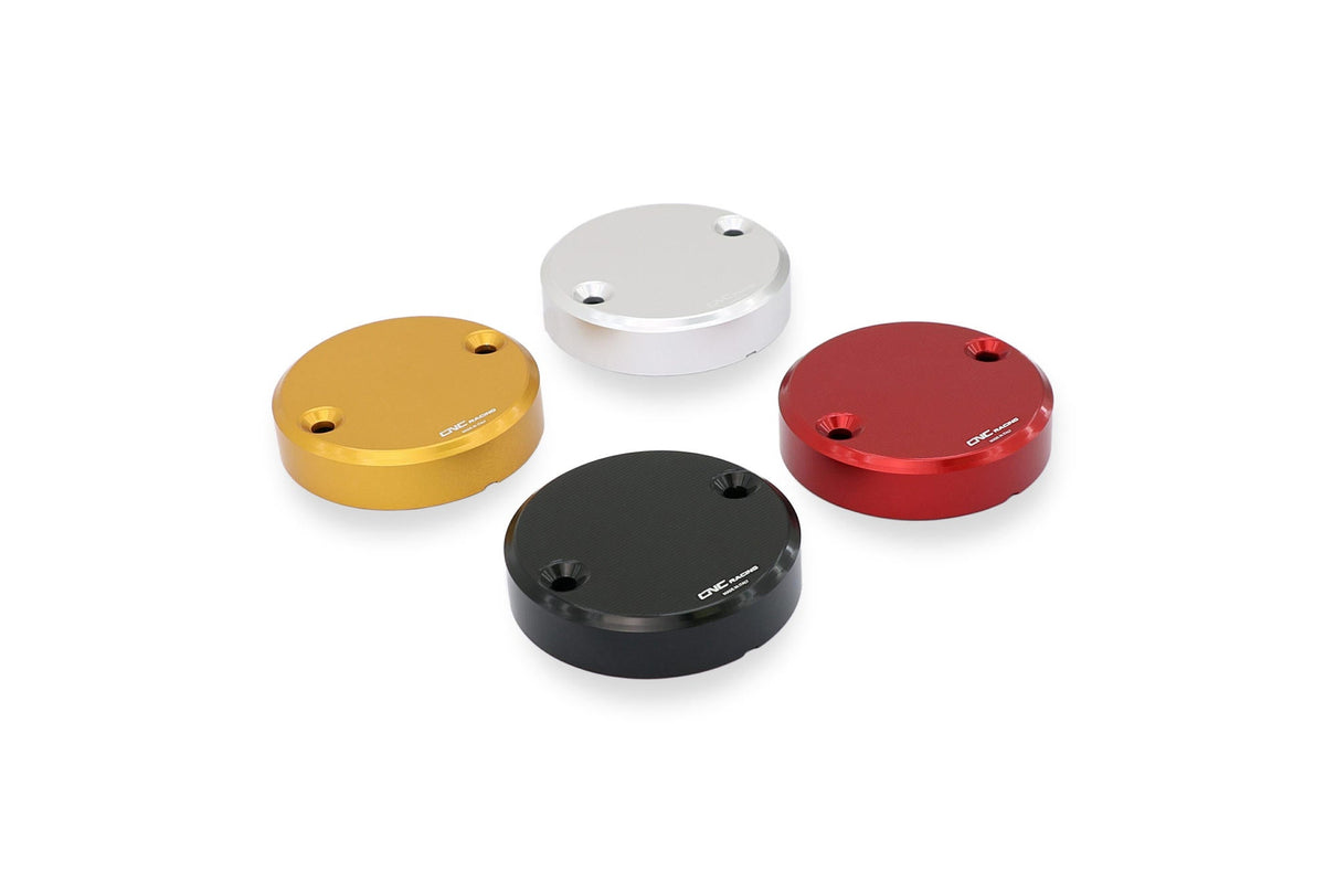 CLOSEOUT OS - CNC Racing - 'Streaks' Front or Rear Brake Reservoir Cap - Color Red