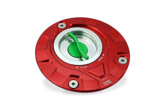 TS403R - CNC Racing TRICOLORE 'GEAR' Aluminum Gas Cap for Older Ducati's MV's and Yamaha Models