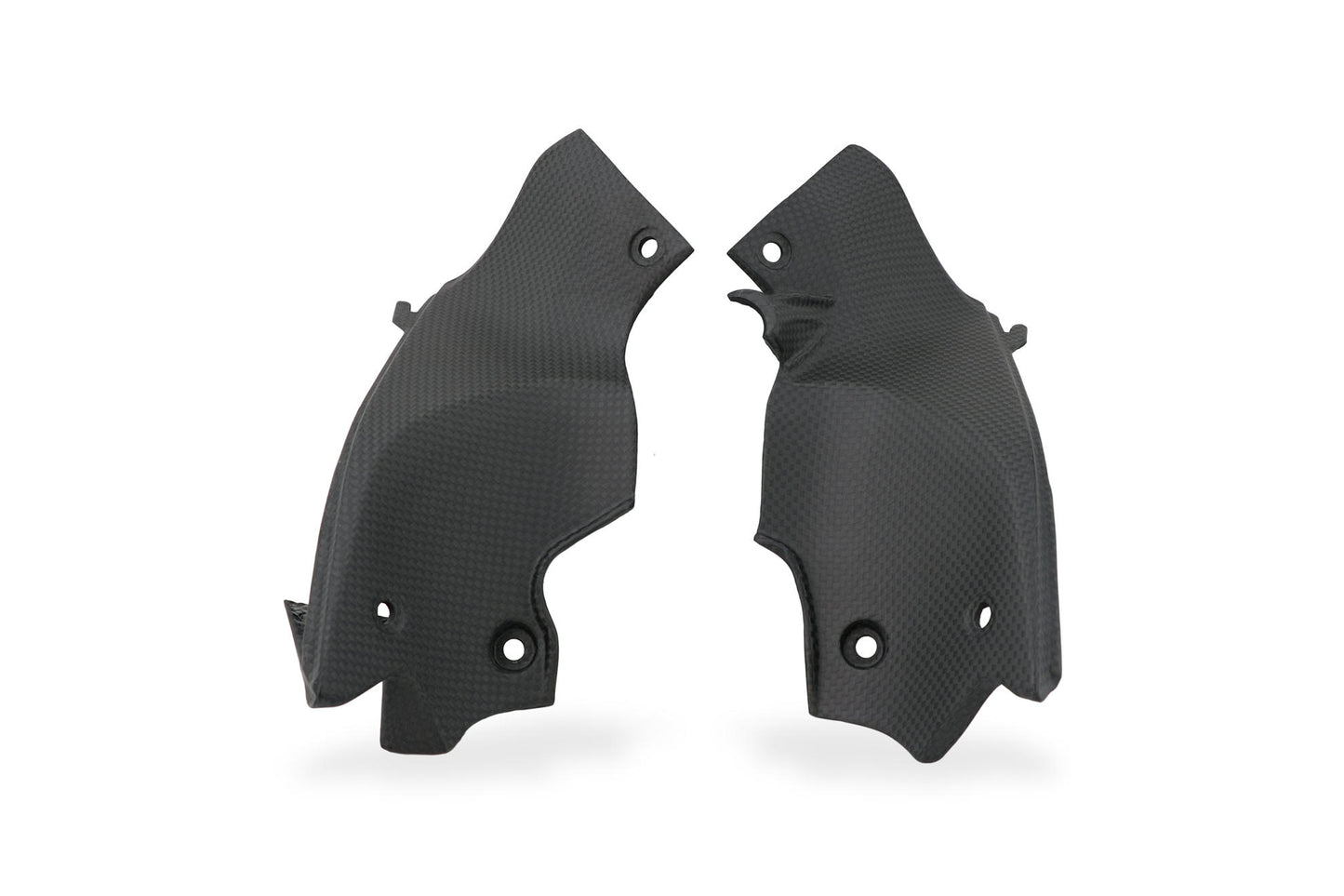 ZA206Y - CNC Racing Carbon Fiber Steering Head Covers for the Ducati Streetfighter V2