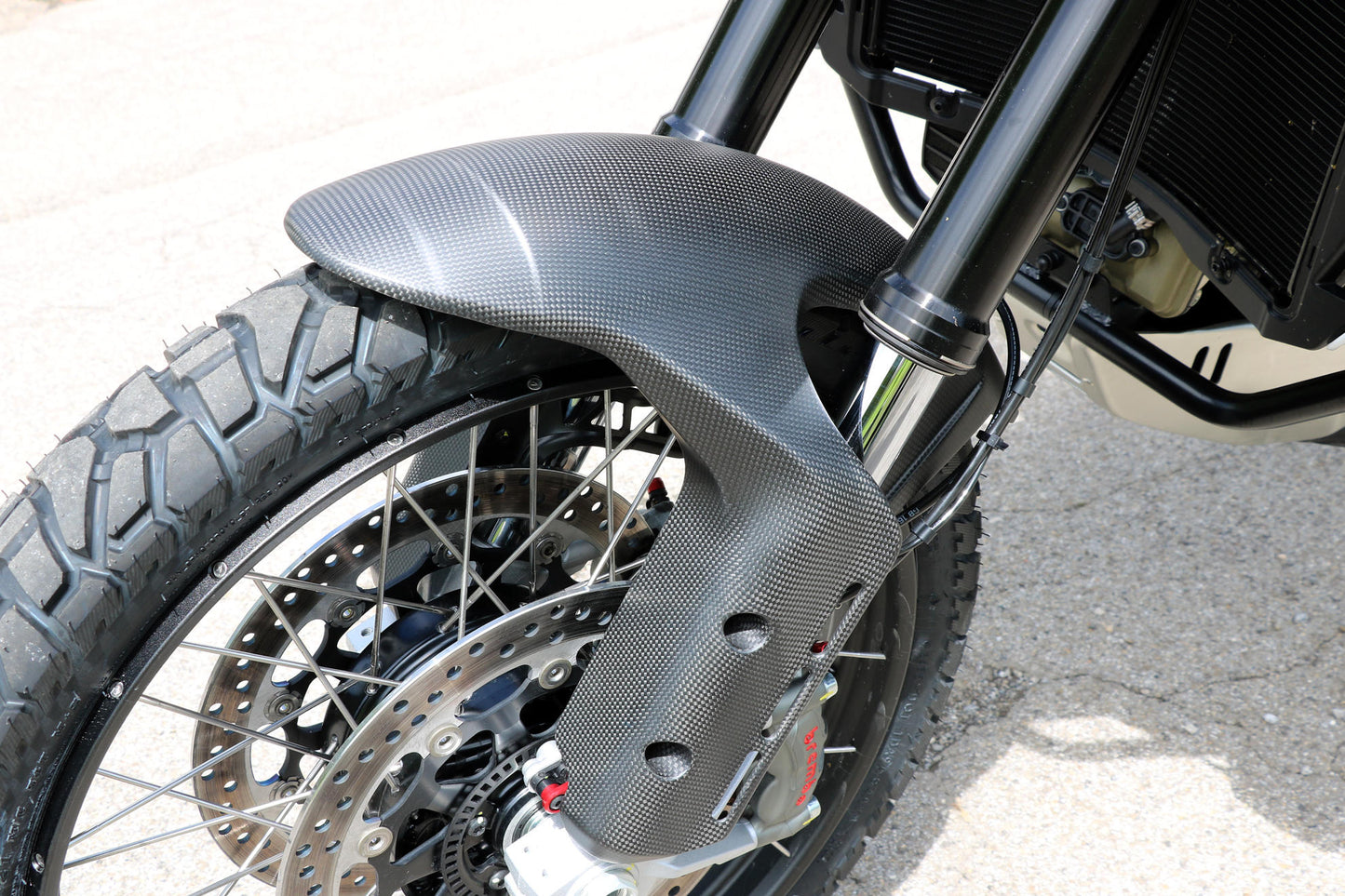 ZA240Y - CNC Racing Carbon Fiber Front Fender for the Ducati DesertX