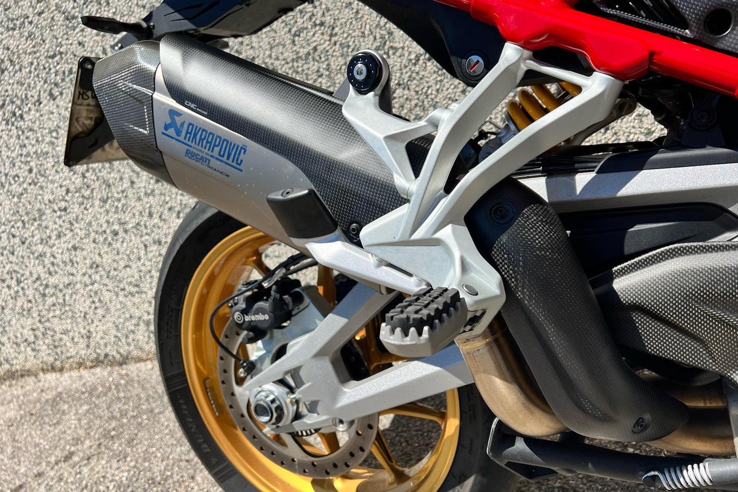 ZA901 - CNC Racing - Carbon Fiber Akrapovic Full System Silencer Heat Guard - Multistrada V4