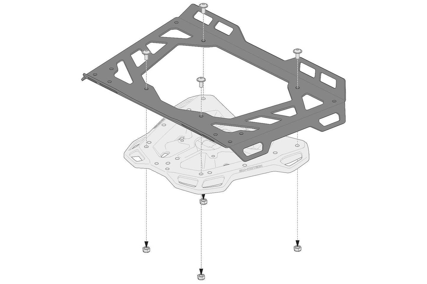 GPT.00.152.35500/B - SW-MOTECH - Extension for ADVENTURE-RACK - 45x30 cm Aluminum - BLACK