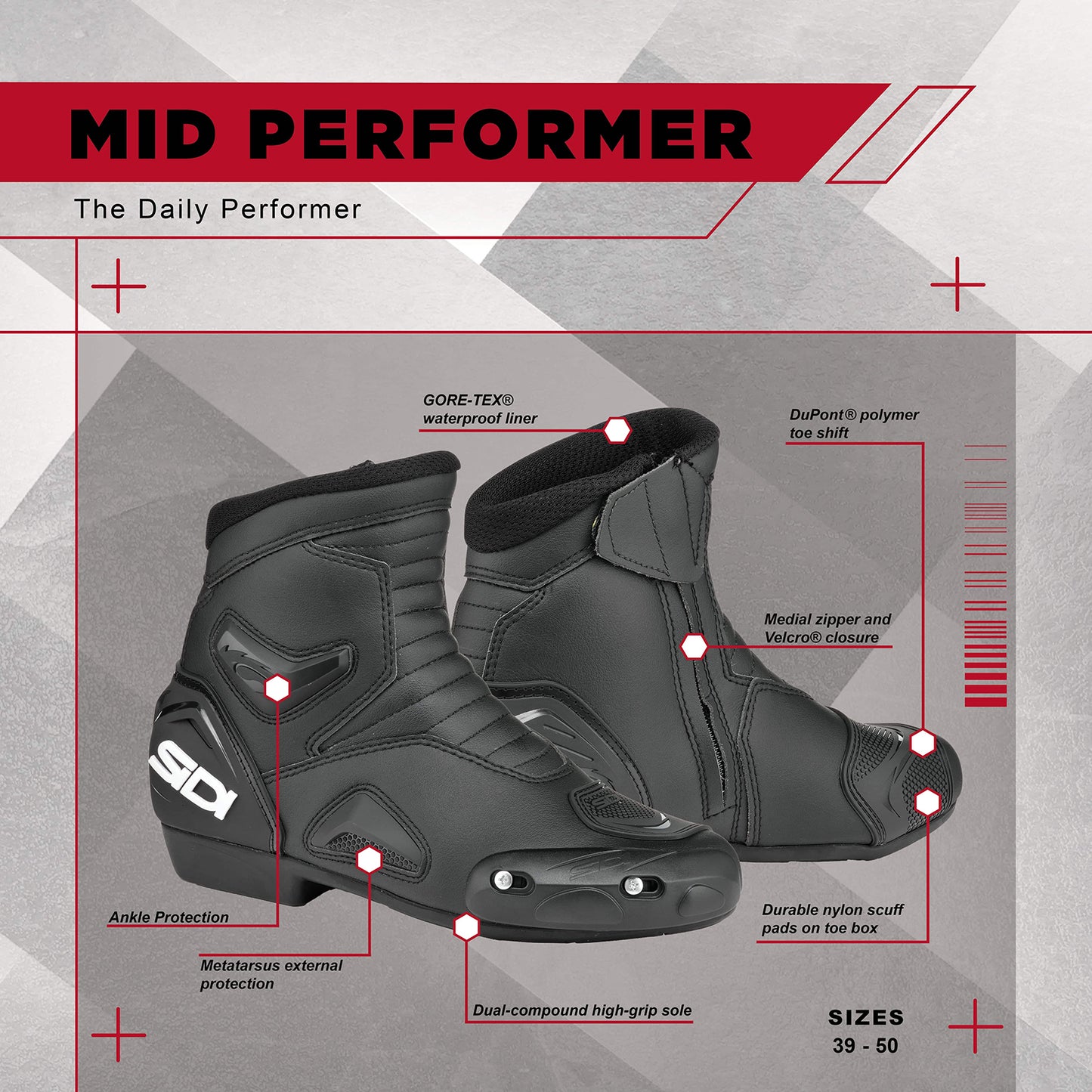 Sidi - Mid Performer Boot - BLACK