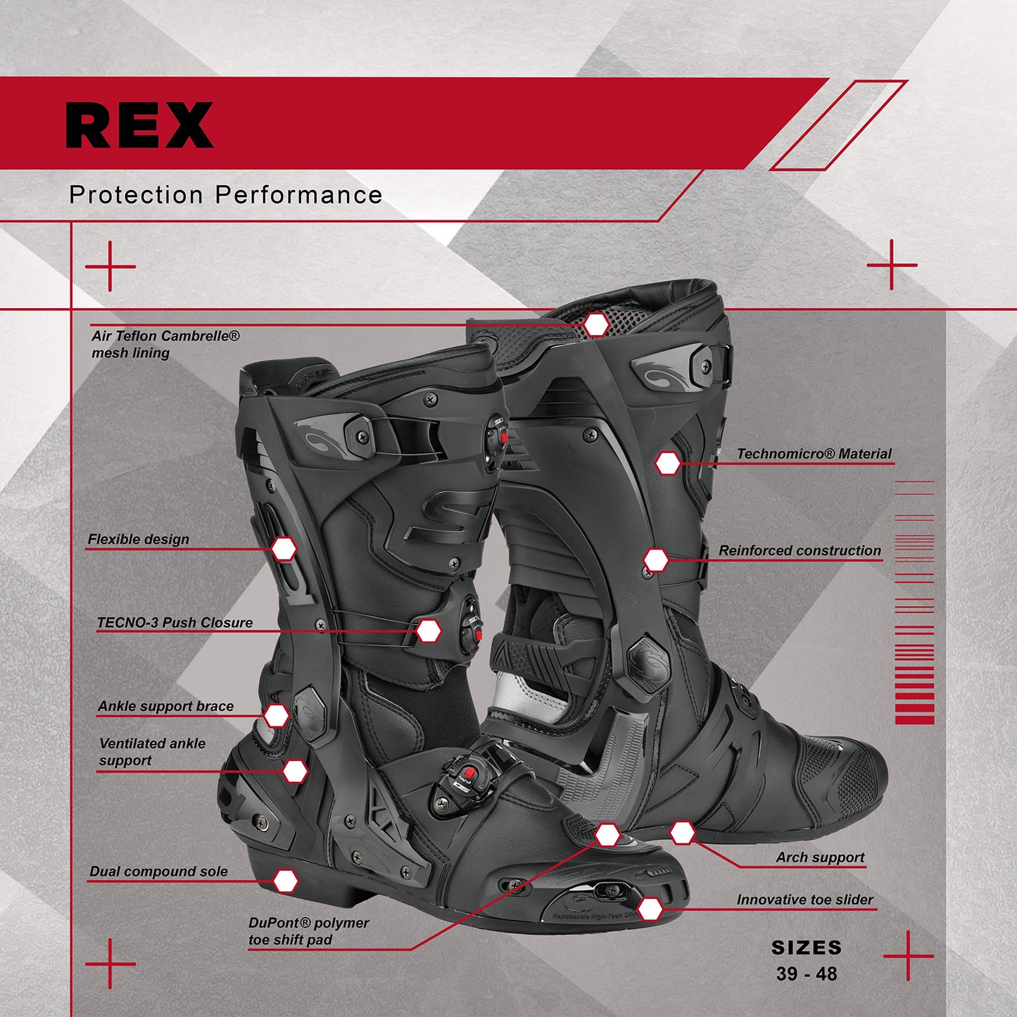 Sidi - Rex Boot - BLACK/WHITE