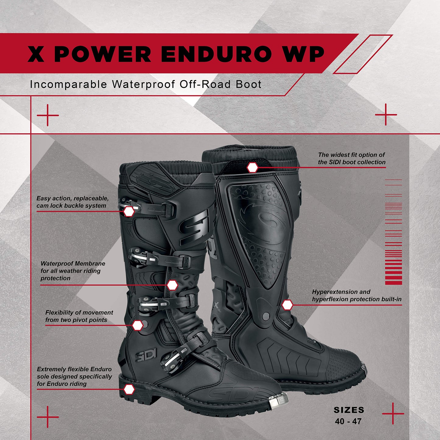Sidi - X Power Enduro WP Boot - BLACK
